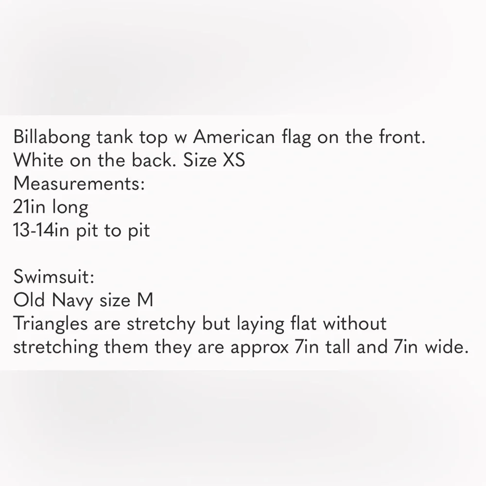 ๐บ๐ธ ๐ Billabong tank top bikini American flag bundle ๐๏ธ - Picture 9 of 9